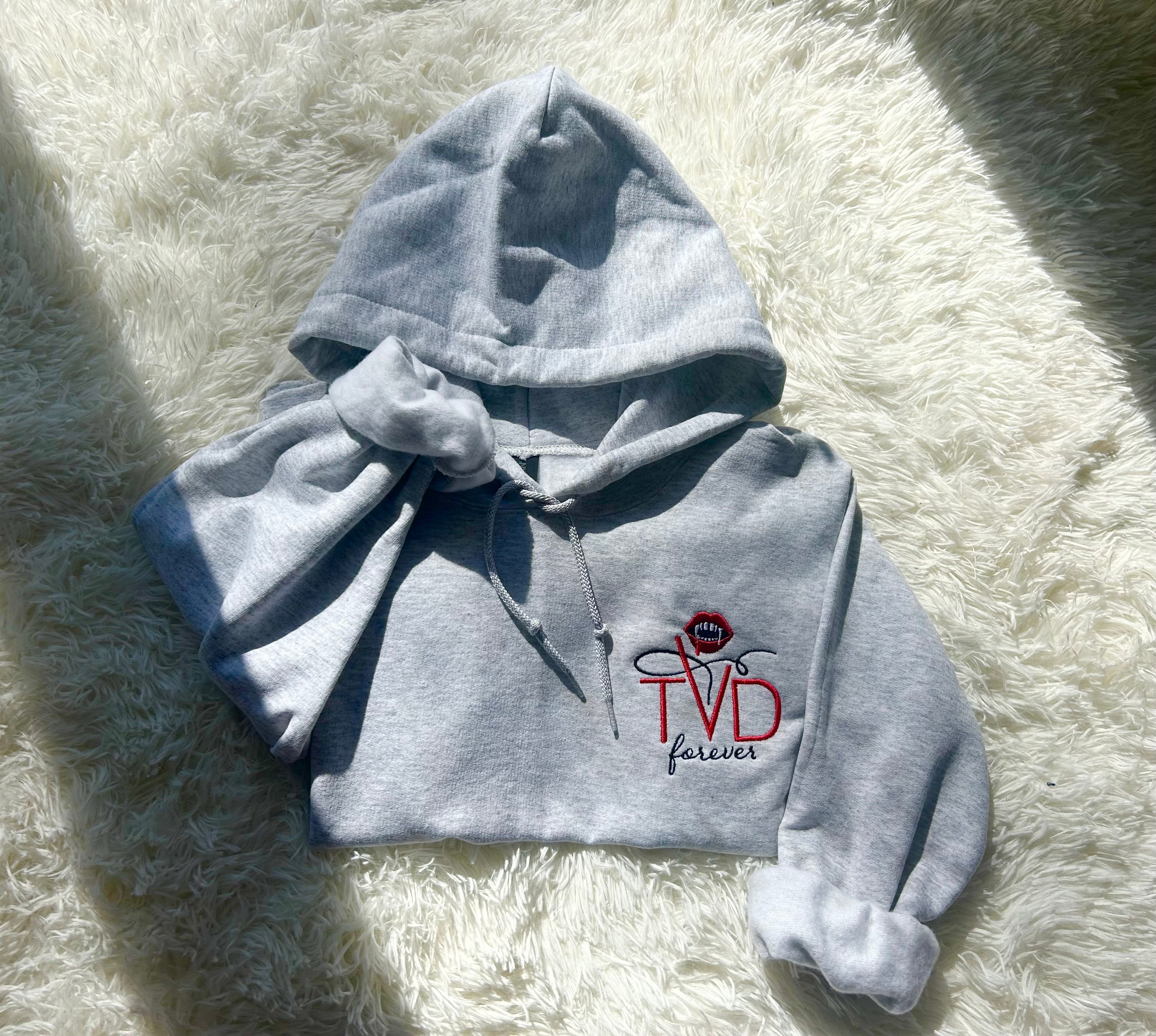 TVD Forever Embroidered Hoodie – Vampire Diaries-Inspired