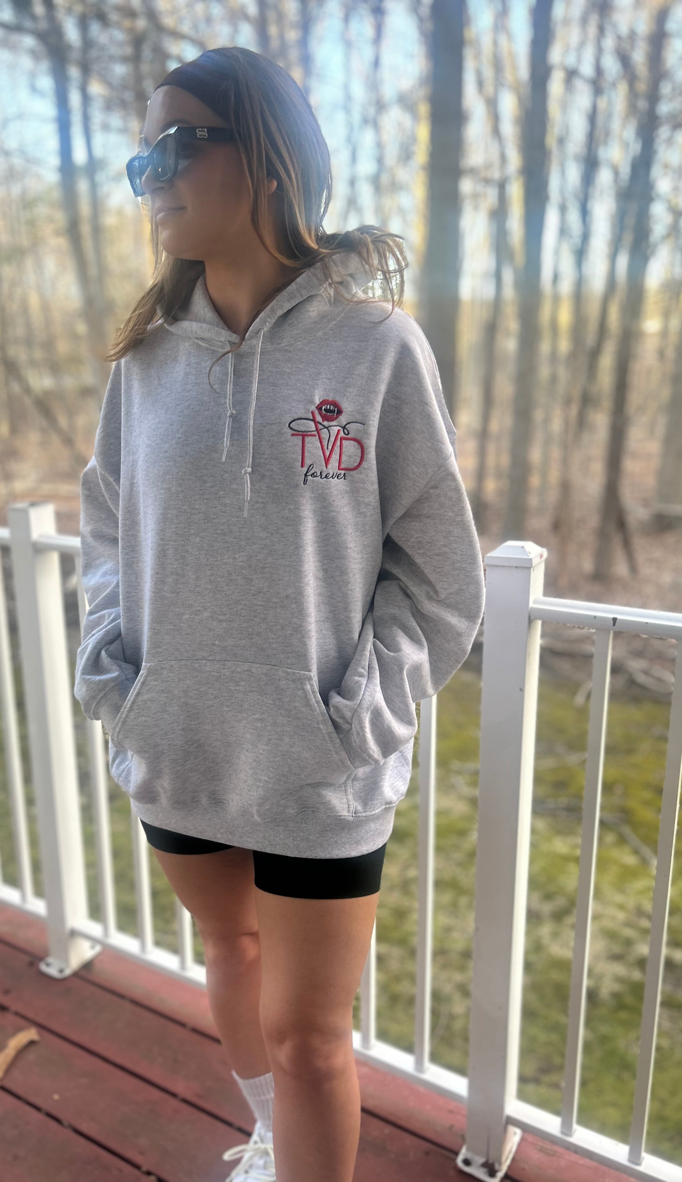 TVD Forever Embroidered Hoodie – Vampire Diaries-Inspired