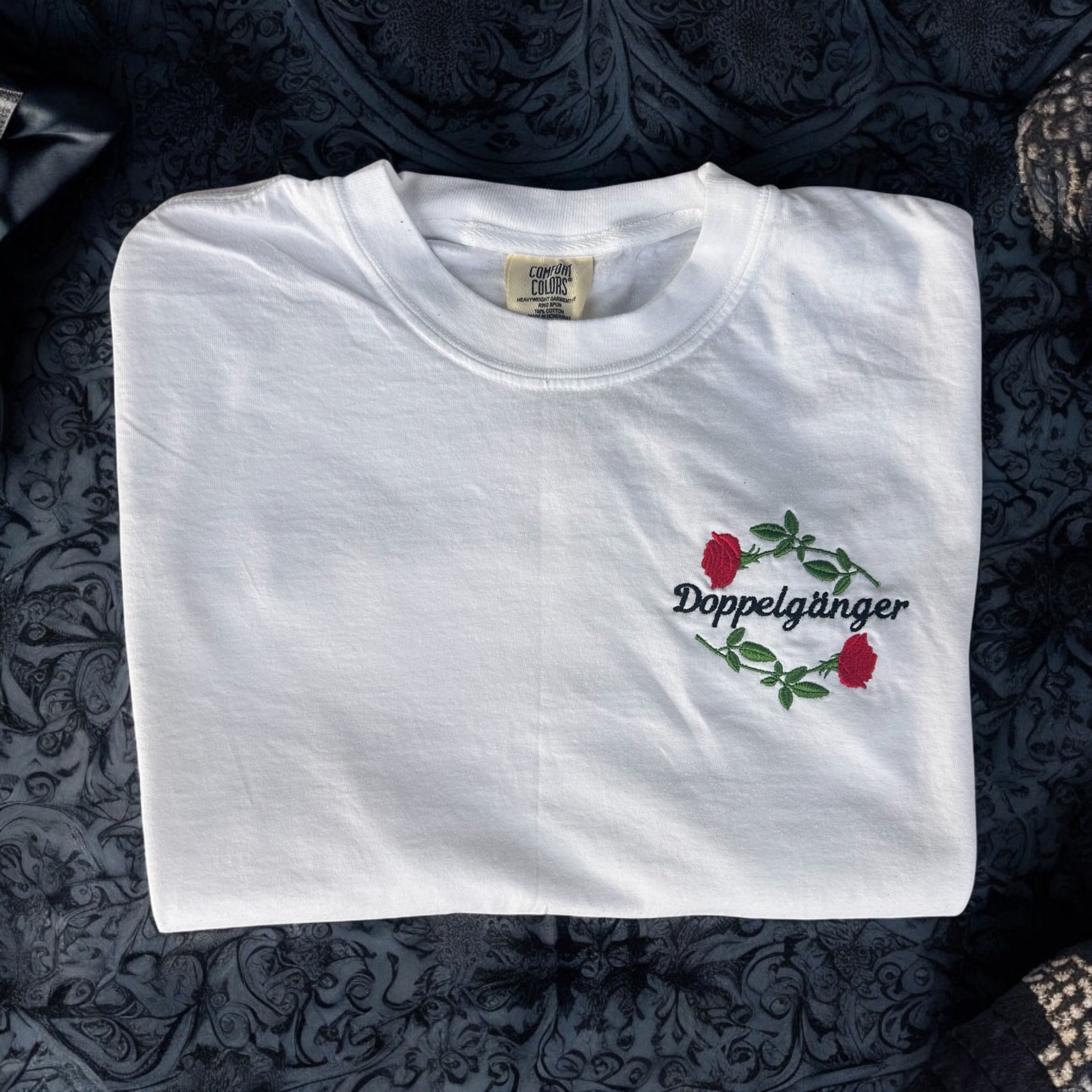 Doppelgänger Embroidered T-Shirt – TVD-Inspired Aesthetic