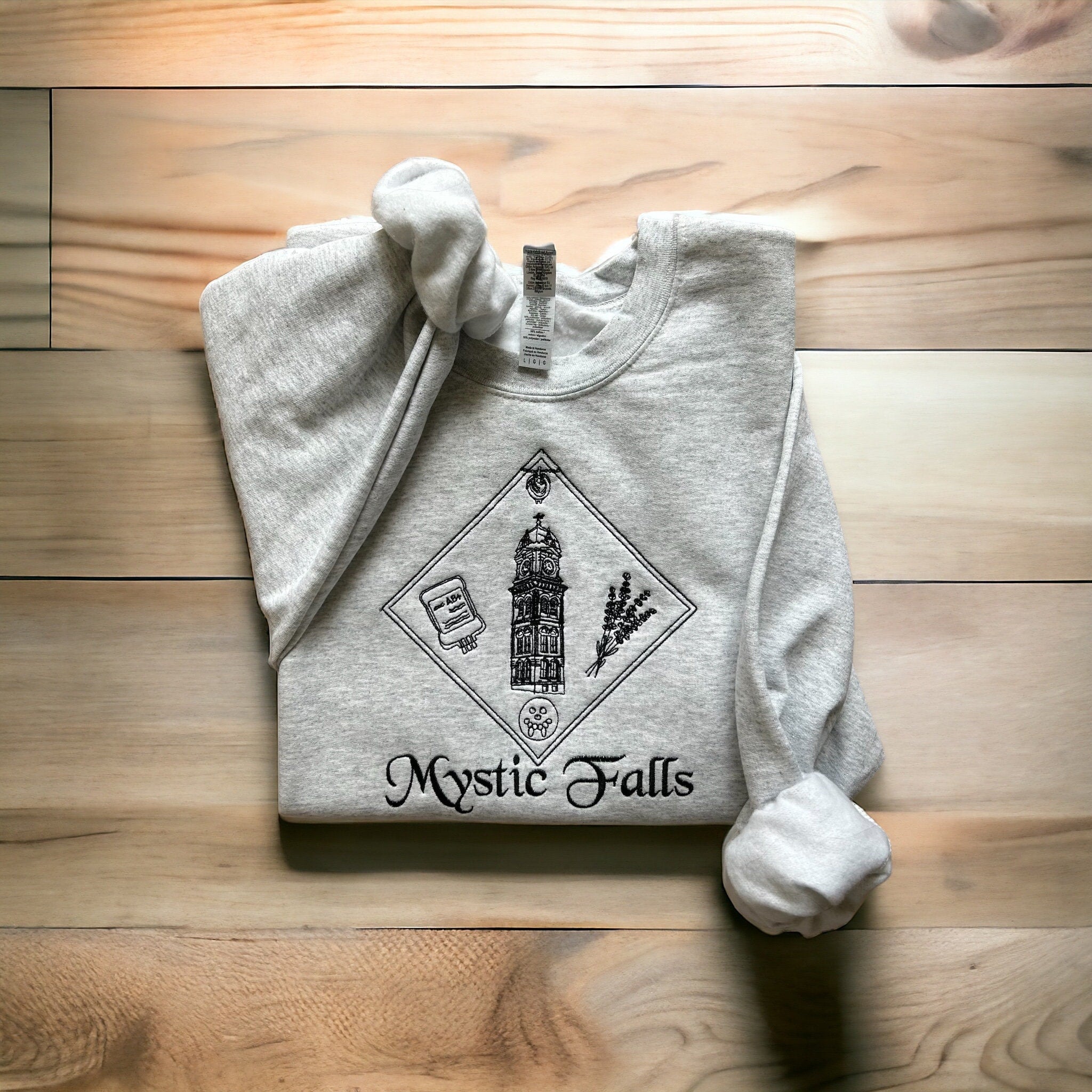 Mystic Falls l Vampire Diaries l TVD l Crewneck l Embroidered