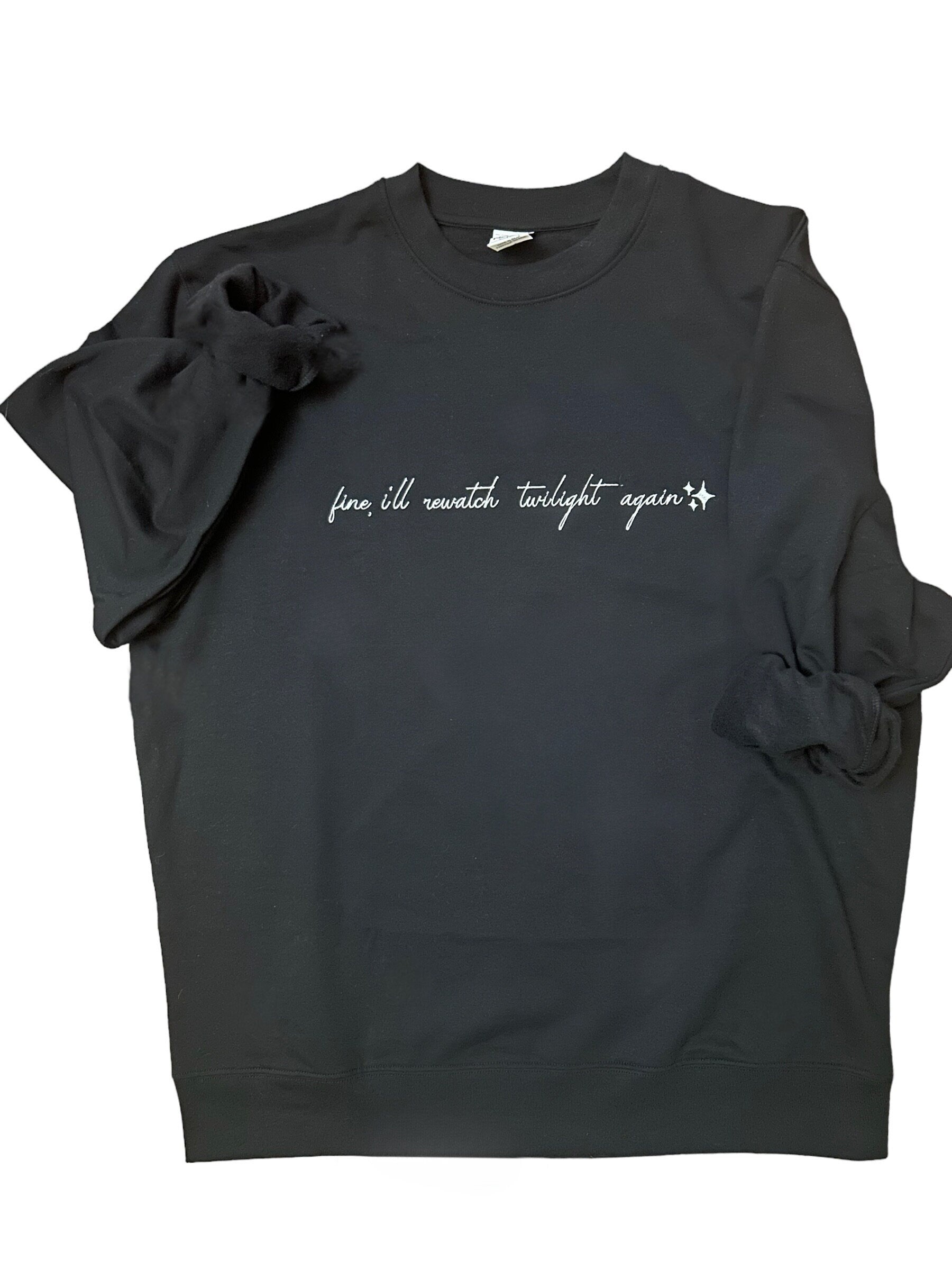 Twilight inspired Sweatshirt Embroidered Sweatshirt Customizable Sweatshirt Gift For Twilight Fan Gift Twilight Gift Present for her