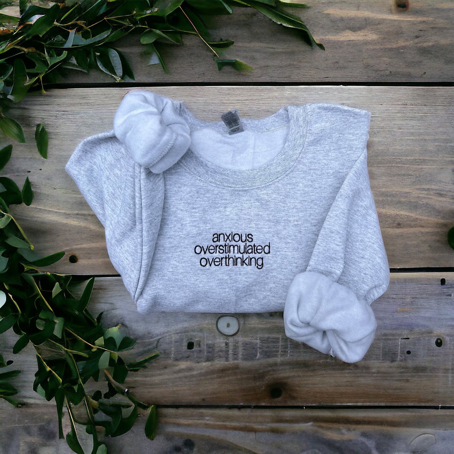 Anxiety Embroidered Crewneck Mental Health Gifts for her Mother's Day Gifts Personalized Crewneck Birthday Gift for her Anxiety Gifts