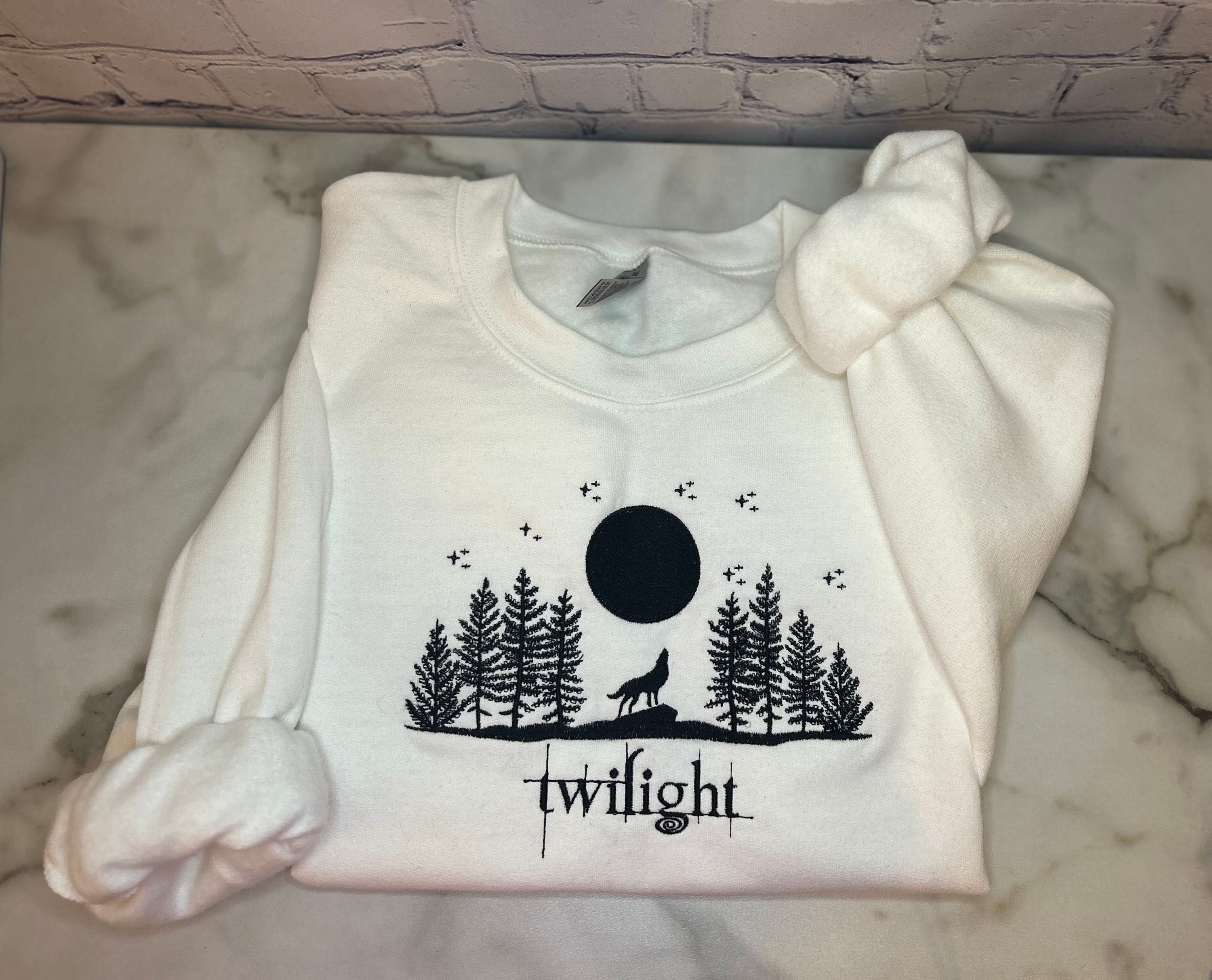 Twilight Inspired Embroidered Crewneck Edward Cullen Bella Swan, New moon Jacob Black Gifts for her, Gifts for twilight fans,