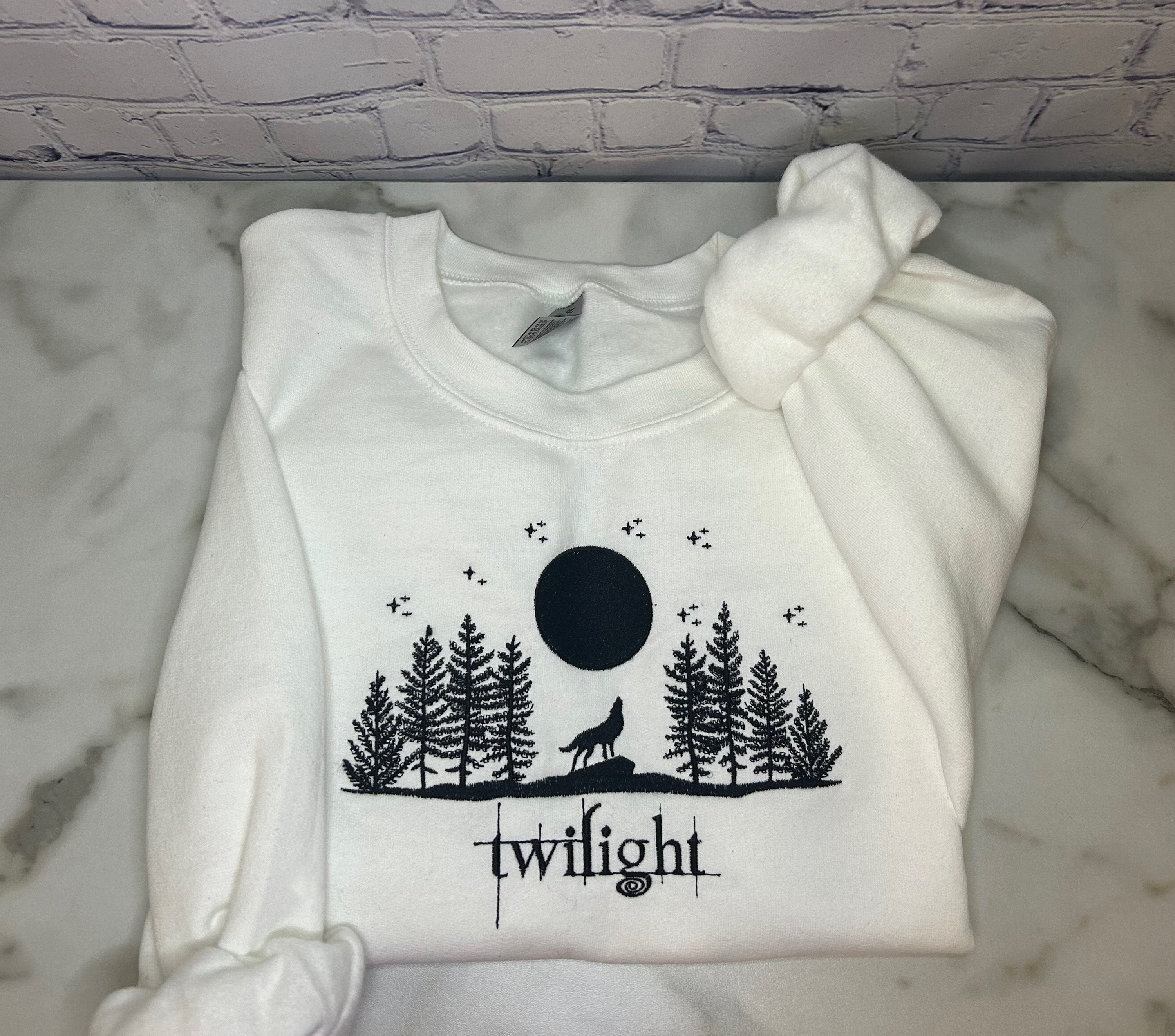 Twilight Inspired Embroidered Crewneck Edward Cullen Bella Swan, New moon Jacob Black Gifts for her, Gifts for twilight fans,