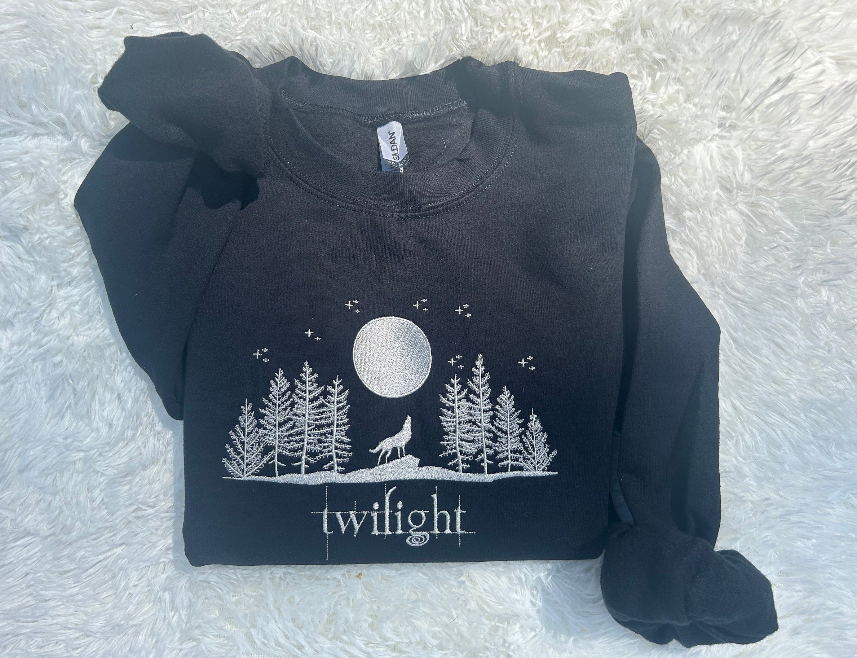 Twilight Inspired Embroidered Crewneck Edward Cullen Bella Swan, New moon Jacob Black Gifts for her, Gifts for twilight fans,