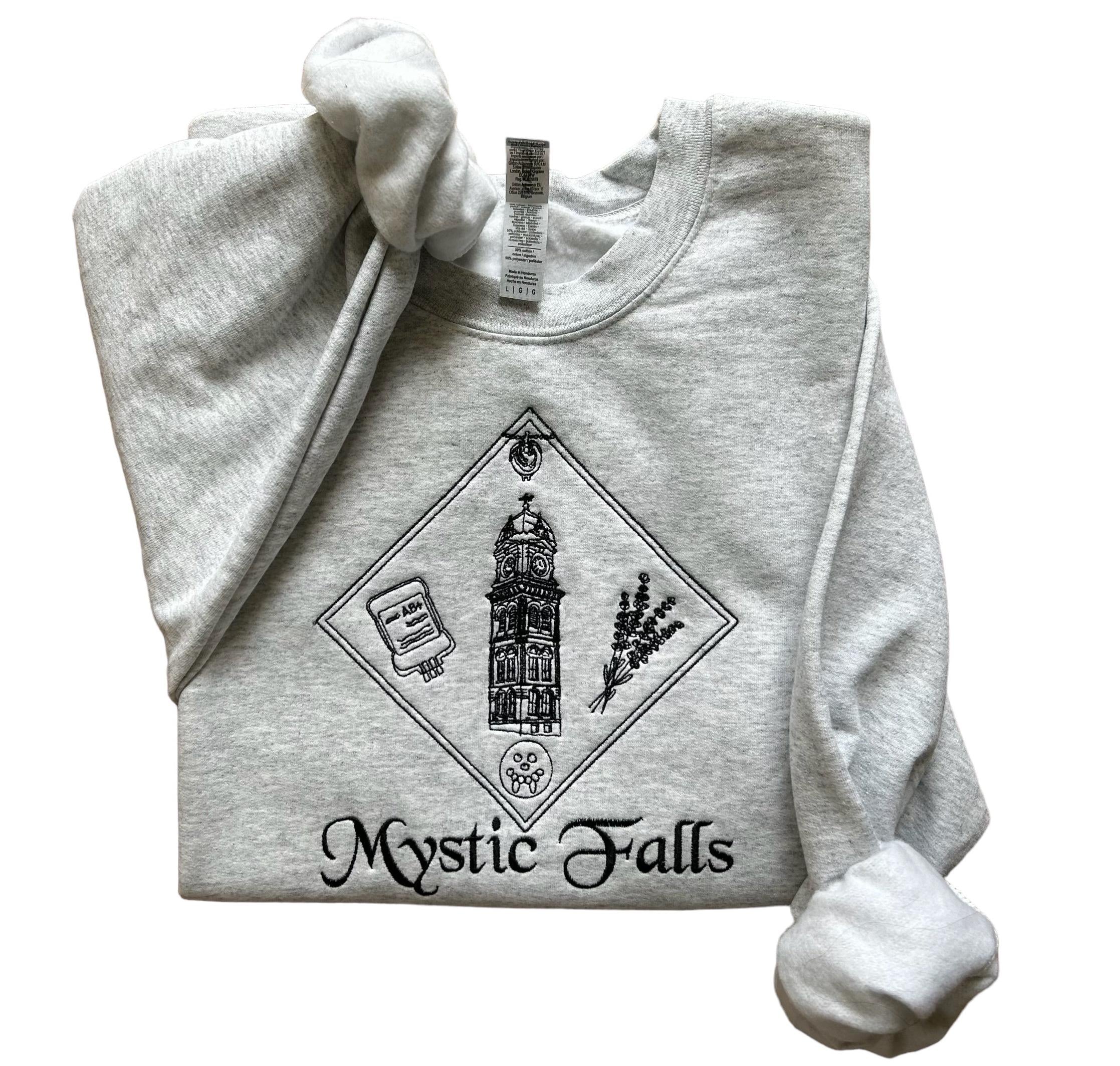 Mystic Falls l Vampire Diaries l TVD l Crewneck l Embroidered